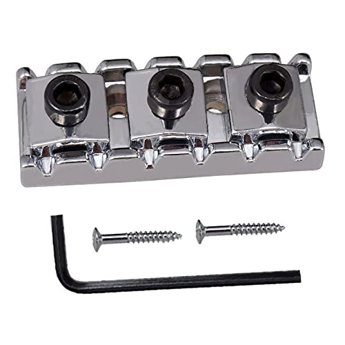 JD.Moon R3 Electric Guitar String Locking Nut for Floyd Rose Tremolo Bridge 43mm (Chrome with Black nut) - Image 1