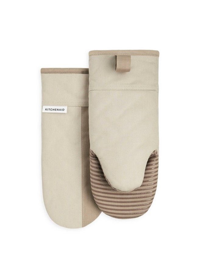 KitchenAid Beacon Twotone Nonslip Oven Mitt Set Milkshake/Beige 5.75"X13" 2 Piece  - Image 1