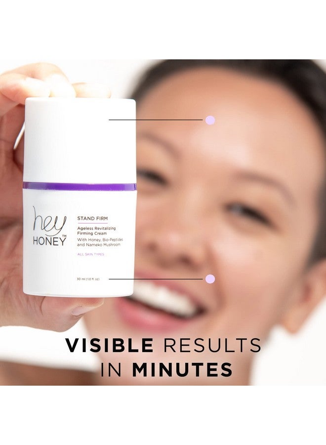 Hey Honey Skincare Stand Firm Argireline Biopeptides Honey Extract & Nemeko Mushroom Cream | Instant Firming Effect With Long Term Age Defying Benefits | 1 Oz - Image 2