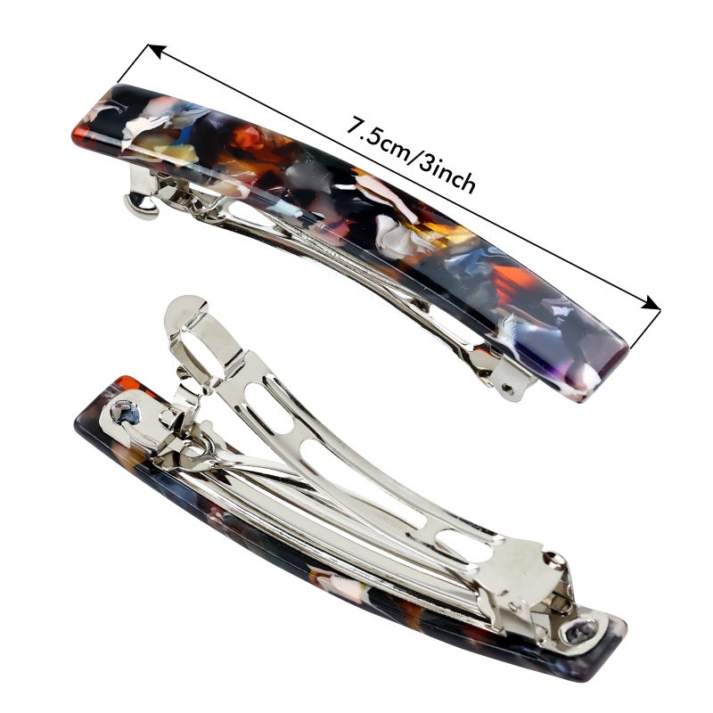 Cinaci 10 Pack 7.5cm/3" Vintage Tortoise Shell Acetate French Hair Barrettes Automatic Spring Clips Hair Pins Accessories for Women Girls Thin Thick Hair - Image 5