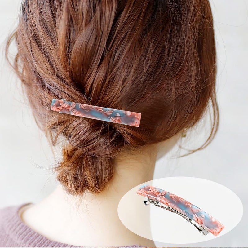 Cinaci 10 Pack 7.5cm/3" Vintage Tortoise Shell Acetate French Hair Barrettes Automatic Spring Clips Hair Pins Accessories for Women Girls Thin Thick Hair - Image 4