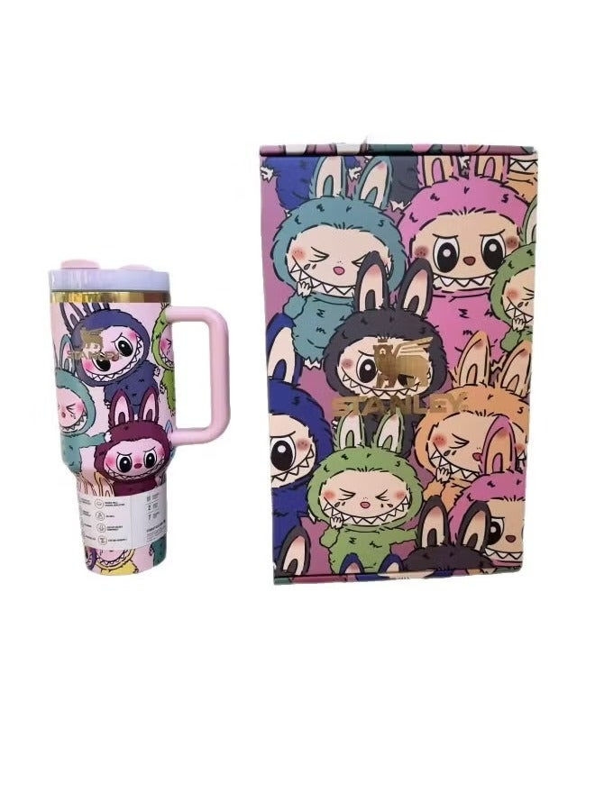 Stanley كوب ستانلي × لابوبو المحدود الإصدار – 40 أونصة كوب سفر معزول، تصميم لطيف قابل للجمع - Image 2