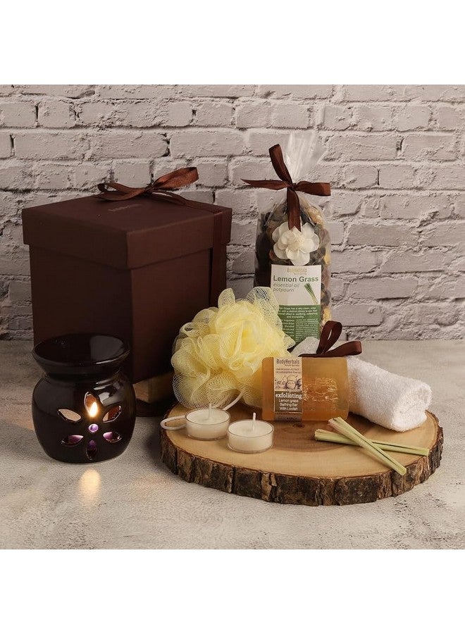 BodyHerbals Lemongrass Soap Spa Gift Set For Women And Men| Bath And Body Care Kit With Spa Accessories | Gift Box Hamper For Couple| 7 Pcs| Luxury Gift For Birthdays, Anniversaries, Christmas And Special Celebrations| 100 % Vegan - Image 1