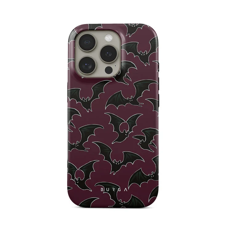 بورجا جراب Burga المميز لهاتف iPhone 16 Pro Midnight Visitor، متوافق مع غطاء صلب مزدوج الطبقات مع حماية من السيليكون - غطاء مقاوم للخدوش والصدمات