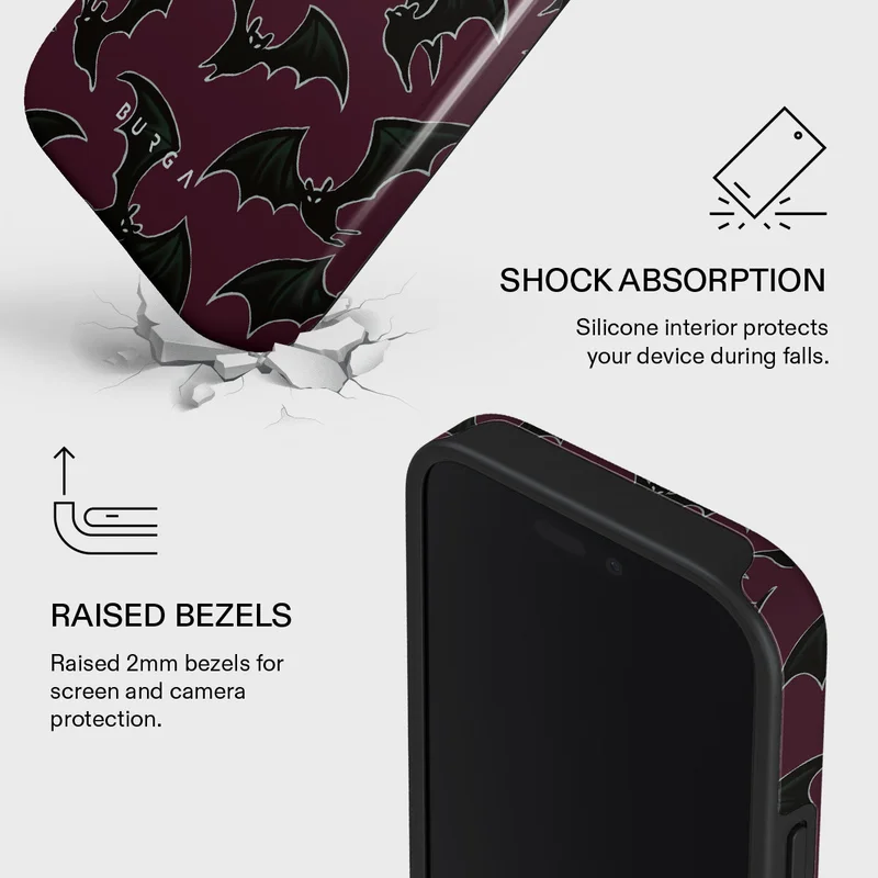 Burga  Burga Iphone 16 Pro Midnight Visitor Premium Case Compatible with Hybrid Dual-Layer Hard Shell + Silicone Protection - Scratch-Resistant Shockproof Mobile Cover  | Best Price UAE