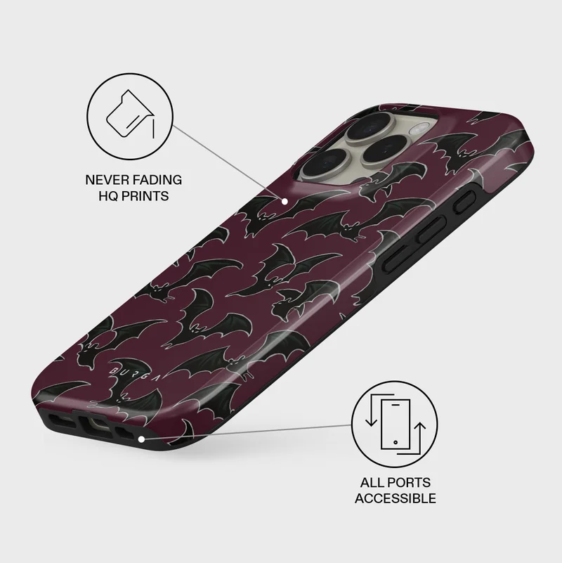 Burga  Burga Iphone 16 Pro Midnight Visitor Premium Case Compatible with Hybrid Dual-Layer Hard Shell + Silicone Protection - Scratch-Resistant Shockproof Mobile Cover  | Best Price UAE