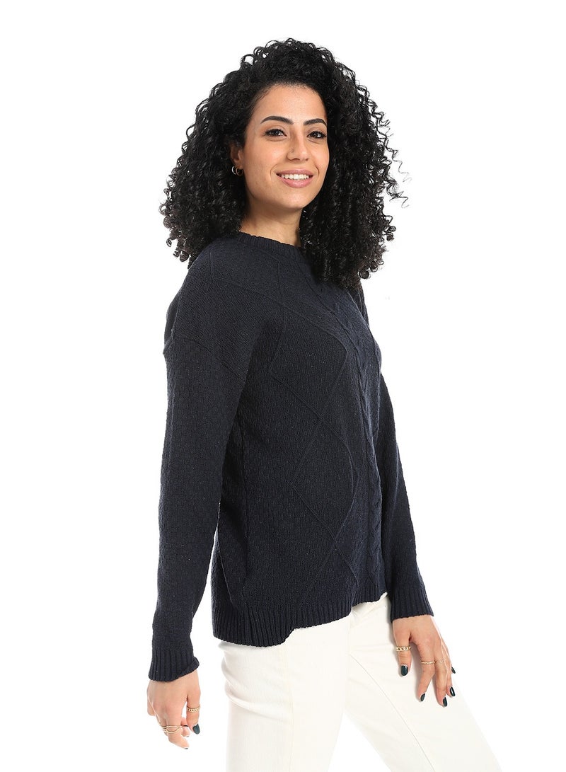 سيزار بلوفر صوف حريمي طويل مزود بتصمميات متعددة - Image 3