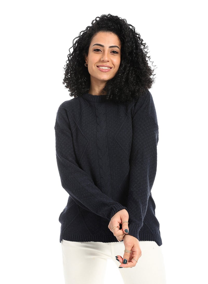 سيزار بلوفر صوف حريمي طويل مزود بتصمميات متعددة - Image 2