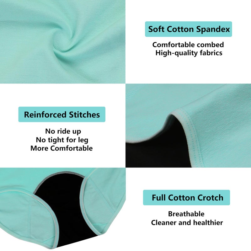 Mesachy Girls Period Underwear Period Panties for Teens Menstrual Leakproof Protective Cotton Briefs - Image 5