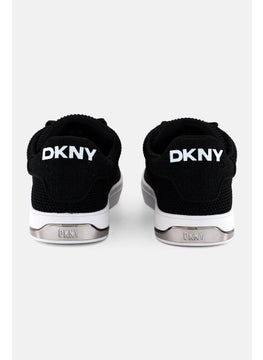 DKNY Women Abeni Knit Lace Up Shoes, Black  - Image 2