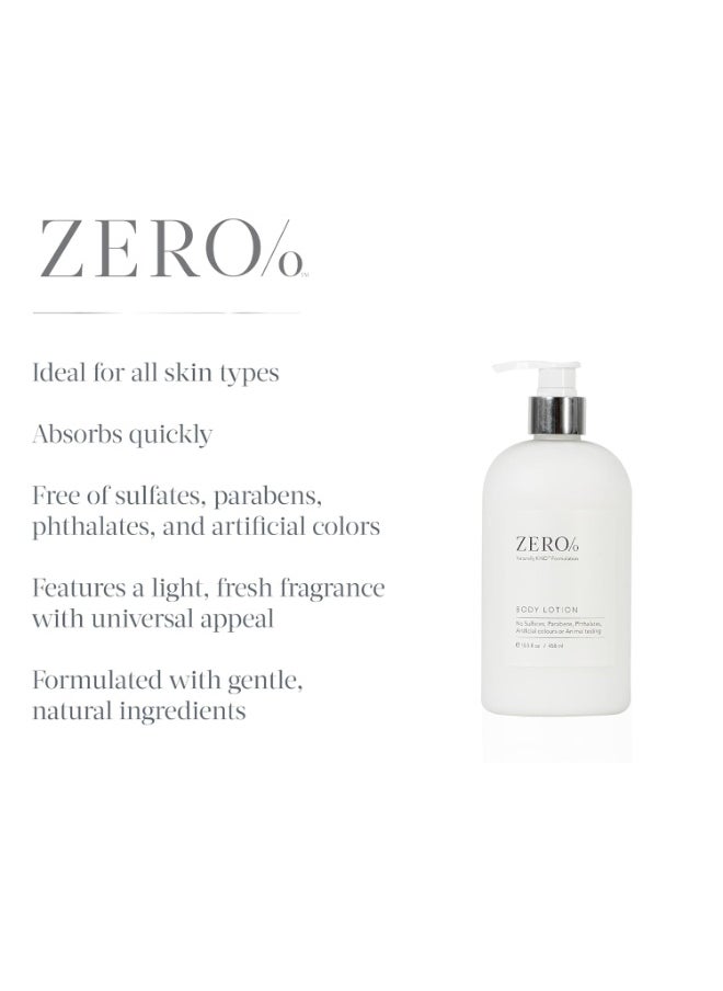 Zero Zero% Unisex Body Lotion - 15.5oz - Light and fresh, Nourishing, Zero Parabens, Sulfates, and Phthalates  - Image 4
