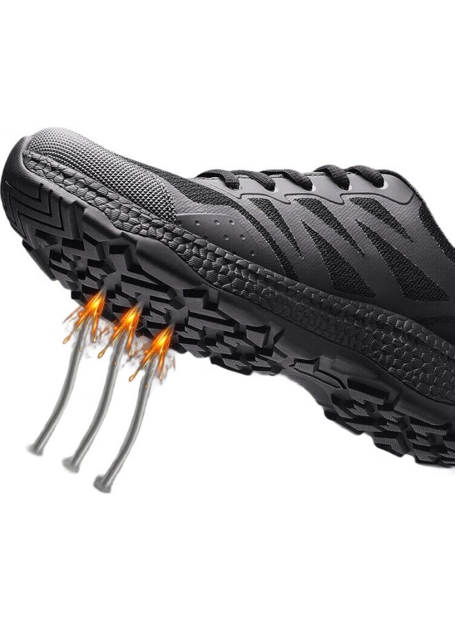 Strongman Men'S Leisure Shoes 3515 Outdoor Training Shoes Anti-Puncture Shock Absorption Comfortable Sports Shoes Jds230X Black Size 41 - Image 3