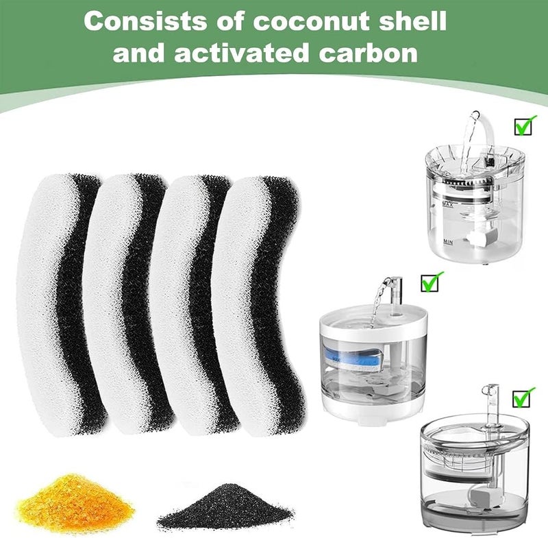 BIGTHREE Cat Fountain Filter, 6 Pcs Replacement Cat Water Fountain Filters, for NPET WF050 WF060 WF100, Filter Remove Odor to Keep Water Fresh in Pet Fountains - Image 4