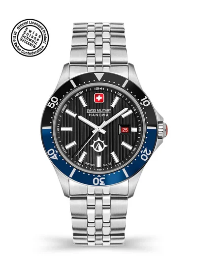 SWISS MILITARY HANOWA Flagship X Watch For Men With Silver Stainless Steel Bracelet - 42 mm