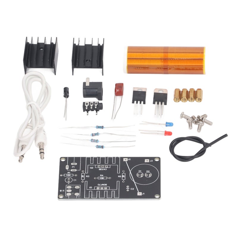 St DIY Mini Tesla Coil Kit: 15‑24V DC 2A Input - Music Playback & Arc Generating Function Mini Tesla Coil Plasma Speaker Kit for Electronic Hobbyists & Science Enthusiasts - Image 3