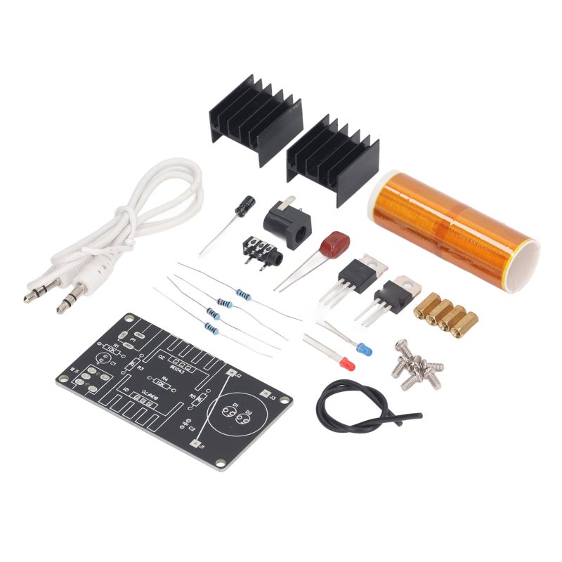 St DIY Mini Tesla Coil Kit: 15‑24V DC 2A Input - Music Playback & Arc Generating Function Mini Tesla Coil Plasma Speaker Kit for Electronic Hobbyists & Science Enthusiasts - Image 2