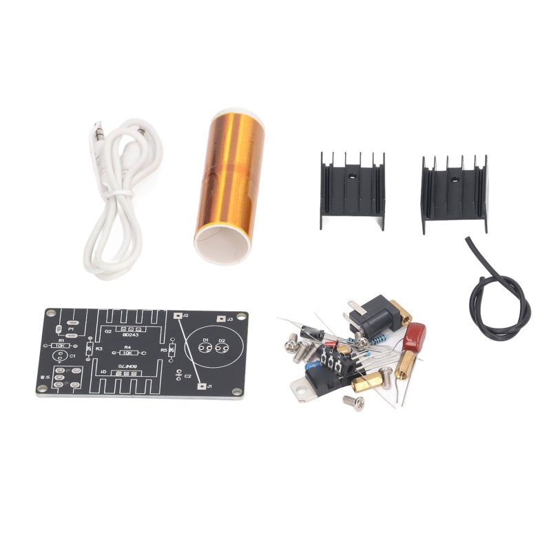 St DIY Mini Tesla Coil Kit: 15‑24V DC 2A Input - Music Playback & Arc Generating Function Mini Tesla Coil Plasma Speaker Kit for Electronic Hobbyists & Science Enthusiasts - Image 4