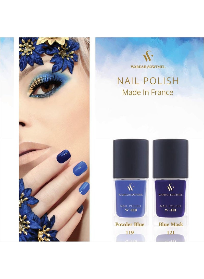 وردة صويمل طلاء أظافر من وردة صويمل - باودر بلو - W119 - Image 1