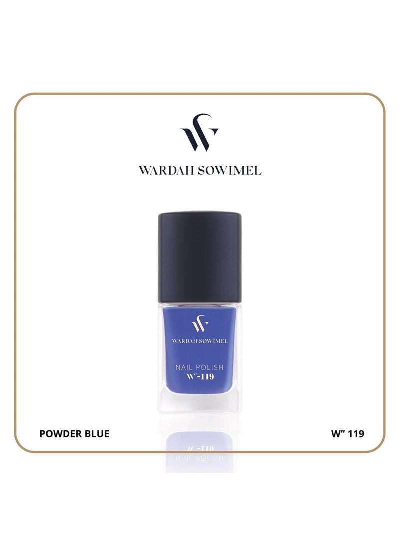 وردة صويمل طلاء أظافر من وردة صويمل - باودر بلو - W119 - Image 2