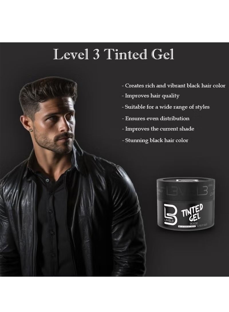 L3VEL3 جل ملون من المستوى 3 - 8.45 أونصة - احصل على لون شعر أسود رائع بسهولة - Image 3
