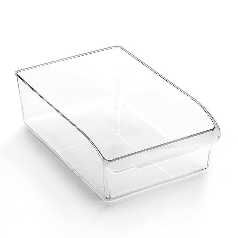 BINO | Plastic Storage Bins, Medium | THE CURVE COLLECTION | Multi-Use Organizer Bins | Storage Containers Kitchen, Pantry and Home Organization | Fridge Organizers | Pantry Organization and Storage - Image 1