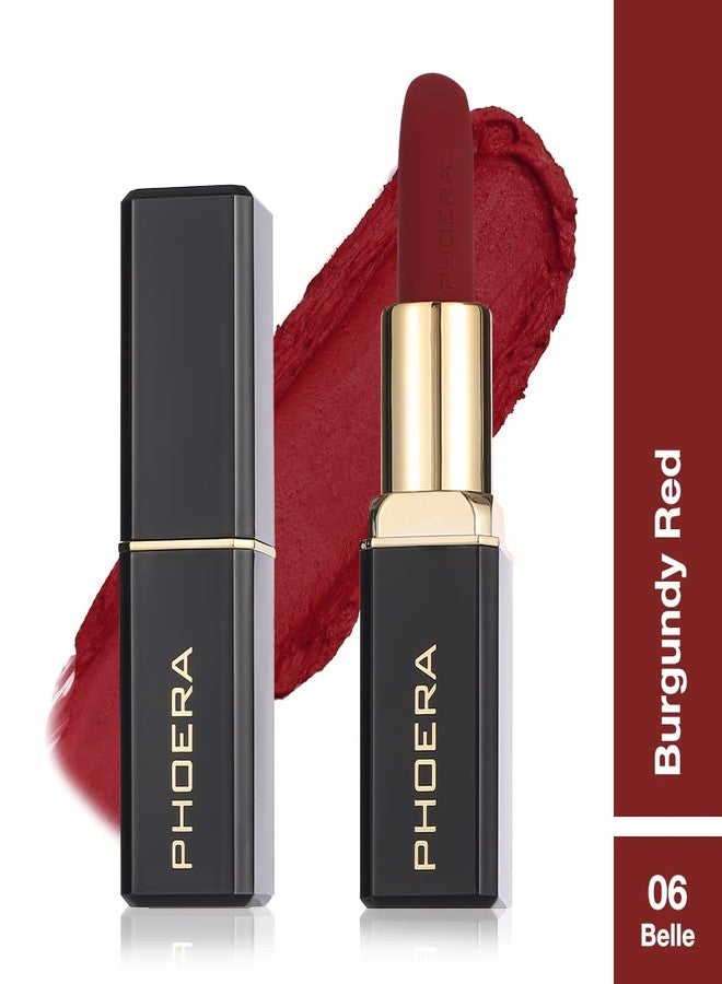 Phoera Non Transfer Lipstick Waterproof, smudge-proof and mask-proof feeling weightless Pigmented Formula Long-Lasting Lipstick That Are Mask, Water and Sweat Proof. (06 Belle) - Image 2