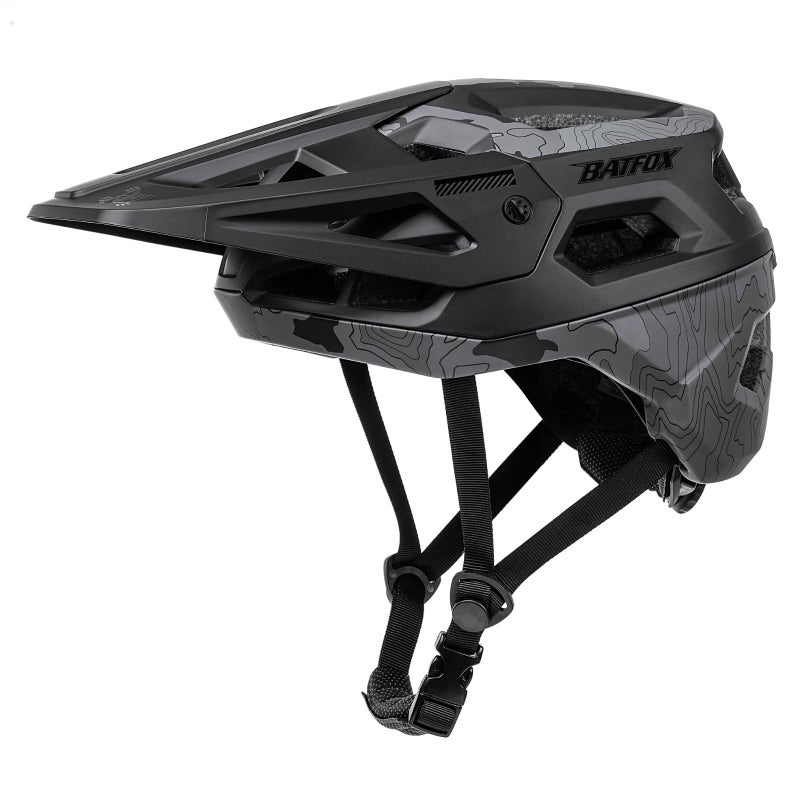BATFOX Bike HelmetMountain Bike Helmet Helmets for Men Women Adults Youth Black L5559CM - Image 2
