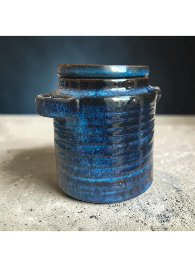 color zone pottery A 12 cm earthenware or ceramic pot that can withstand indirect heat, flame, or oven heating. - Image 3