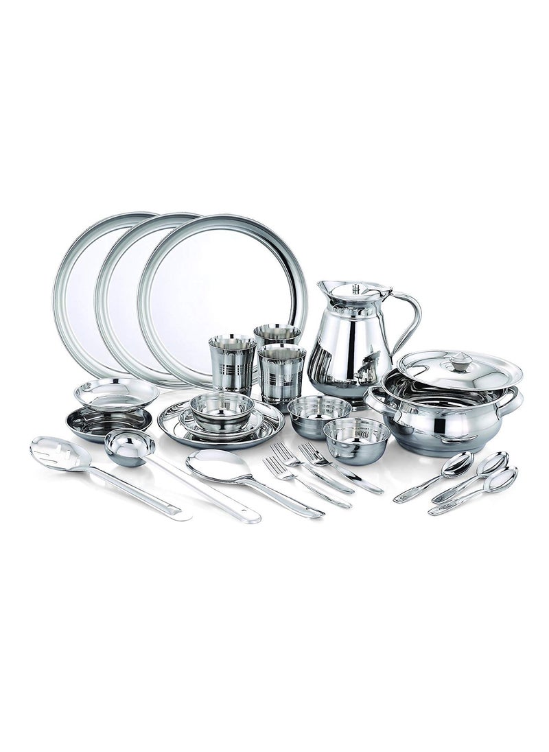Expresso - Expresso Stainless Steel Dinner Set | Heavy Gauge Stainless Steel Dinner Set | Kitchen Set for Home | Shagun Set/Bartan Set, Set of 25 - Image 1