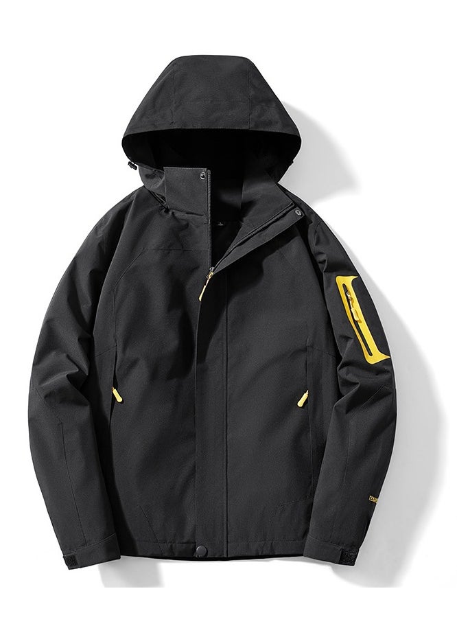 NIBEMINENT Waterproof Rain jacket Lightweight Active Outdoor Raincoat with Removable Hood Unisex  - Image 1
