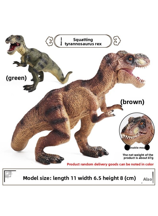 Children's Dinosaur Simulation Toy Tyrannosaurus Rex Double Ridge Dragon Show Jaw Dragon Solid Canglong Velociraptor Animal Model Ornaments