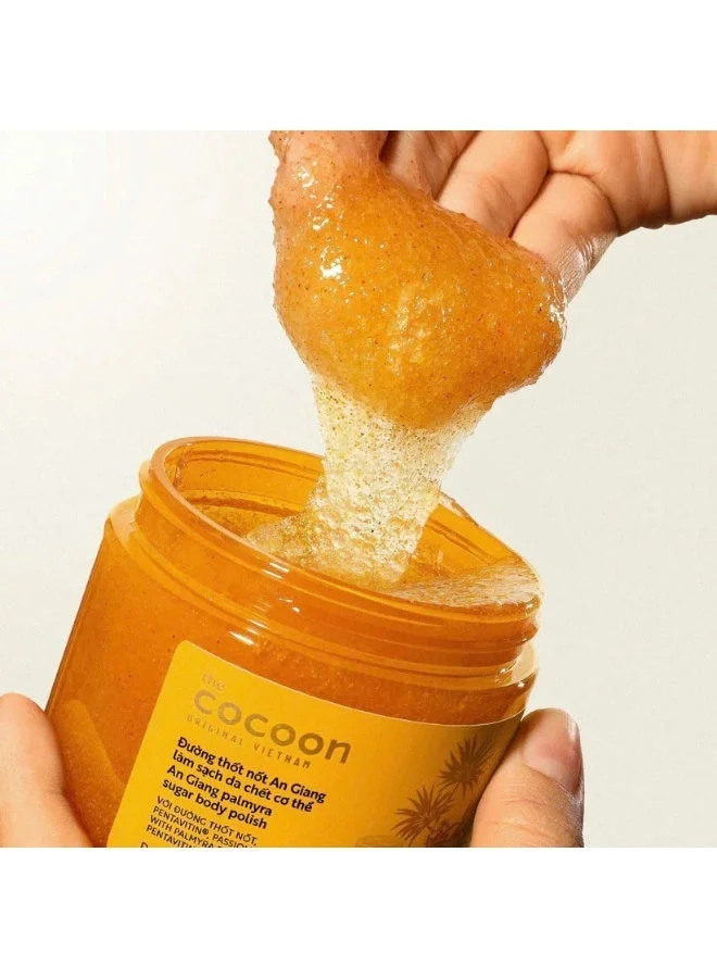 The Cocoon Original Vietnam  An Giang Palmyra Palm Body Polish 200ml Natural Sugar Scrub with Pentavitin and Essential Oils for Smooth Hydrated Skin  | Best Price UAE