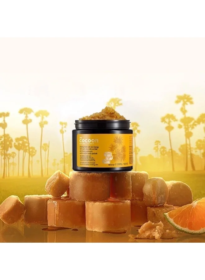 The Cocoon Original Vietnam  An Giang Palmyra Palm Body Polish 200ml Natural Sugar Scrub with Pentavitin and Essential Oils for Smooth Hydrated Skin  | Best Price UAE