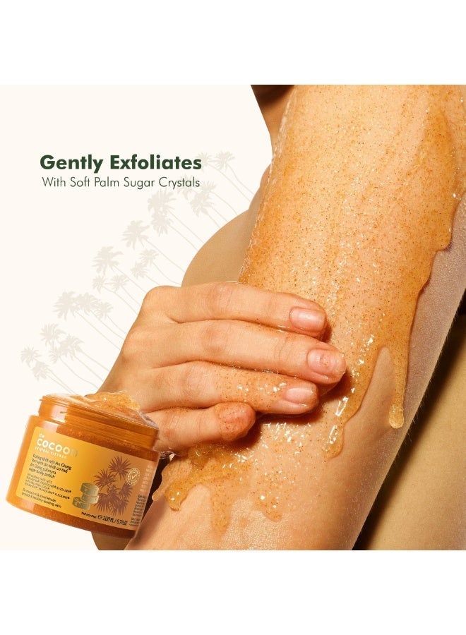 The Cocoon Original Vietnam An Giang Palmyra Sugar Body Polish, Exfoliating Body Scrub for Glowing Skin, Pentavitin Macadamia Oil Moisturizing Treatment, Vegan Cruelty Free Skincare, 200ml - Image 3