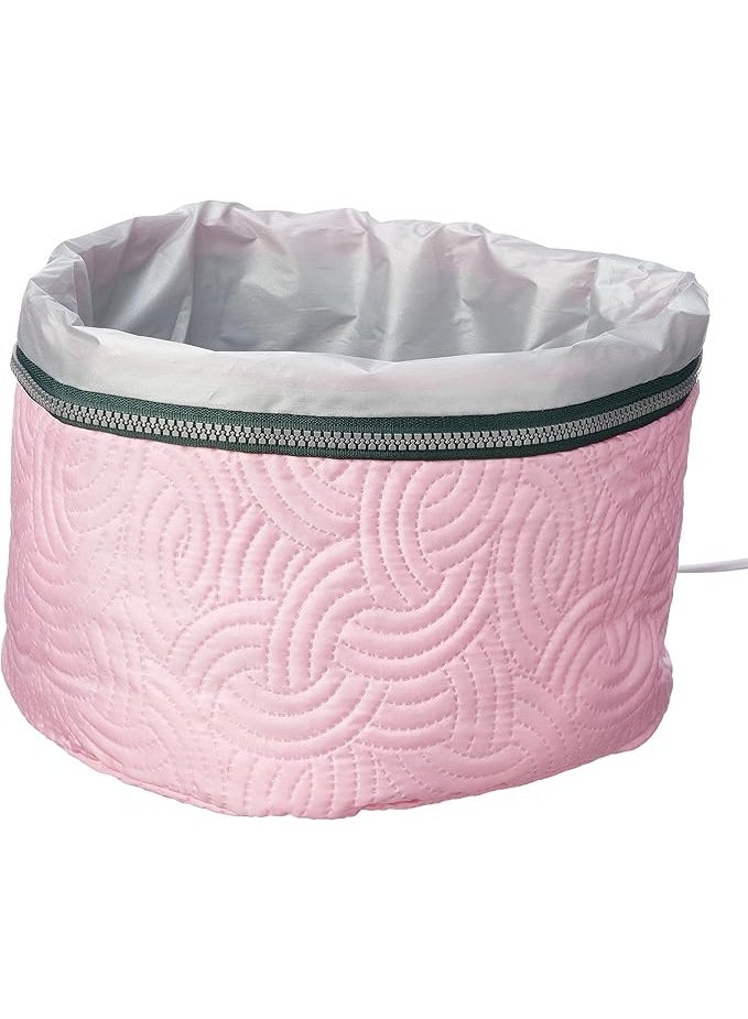 Electronic Constant Temperature Hair Care Cap – Adjustable Heated Hair Steaming Cap for Deep Conditioning, Nourishing and Repairing Damaged Hair, Salon Spa Treatment at Home – Pink - Image 1