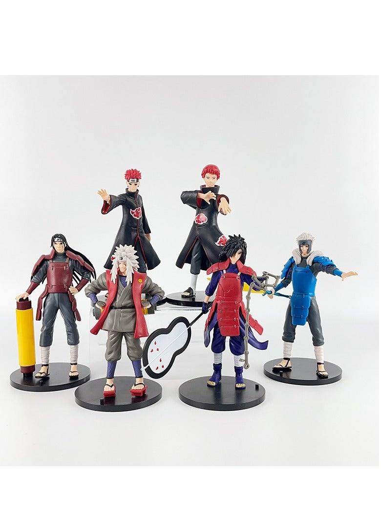 عام ناروتو أنيمي الشكل نموذج زخرفة أوتشيبا ايتاشي كاكاشي ساسكي جاء حول دمى لتقديم الهدايا للجماهير والأصدقاء (18-19cm) - Image 1