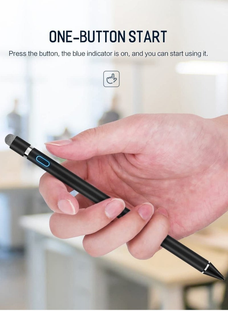 Gravity Stylus Pens for Touch Screens, 1.45mm High Precision and Sensitivity Point IPad Pencil Fine Point Active Smart Digital Pen for Tablet Work at iOS and Android Touch Screen (Black) - Image 5