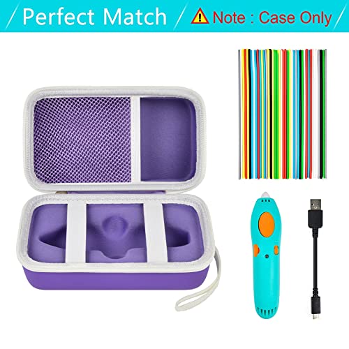 ANKHOH Case Compatible with 3Doodler Start+ Essentials (2023, 2024) for 3D Set, Storage Organizer Holder for Printing Filament Refill and USB Charger (Box Only) Purple - Image 3