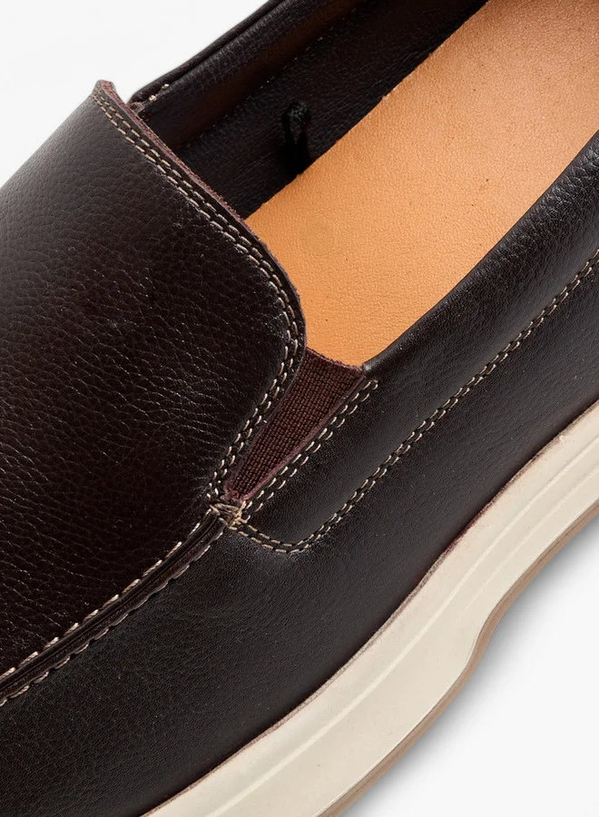 DUCHINI Men's Textured Slip-On Mocassins