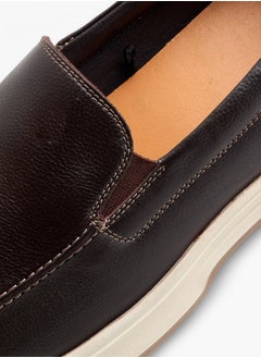 DUCHINI Men's Textured Slip-On Mocassins  - Image 4