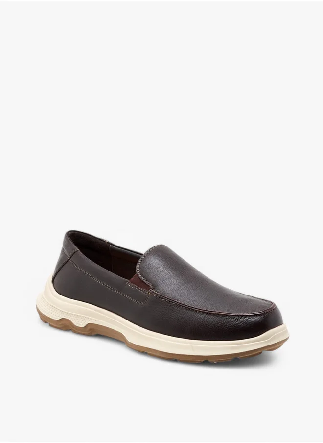 DUCHINI Men's Textured Slip-On Mocassins