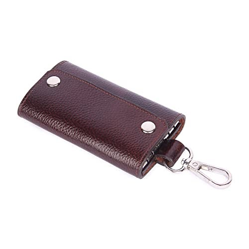 Instabuyz Leather Key Cases (Brown_KG-00956-CHCK-PUR) - Image 1