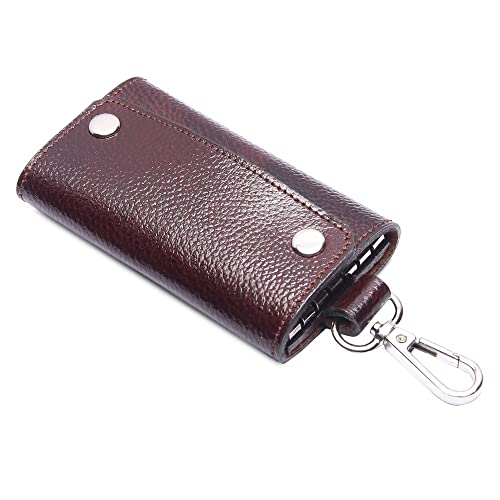 Instabuyz Leather Key Cases (Brown_KG-00956-CHCK-PUR) - Image 4