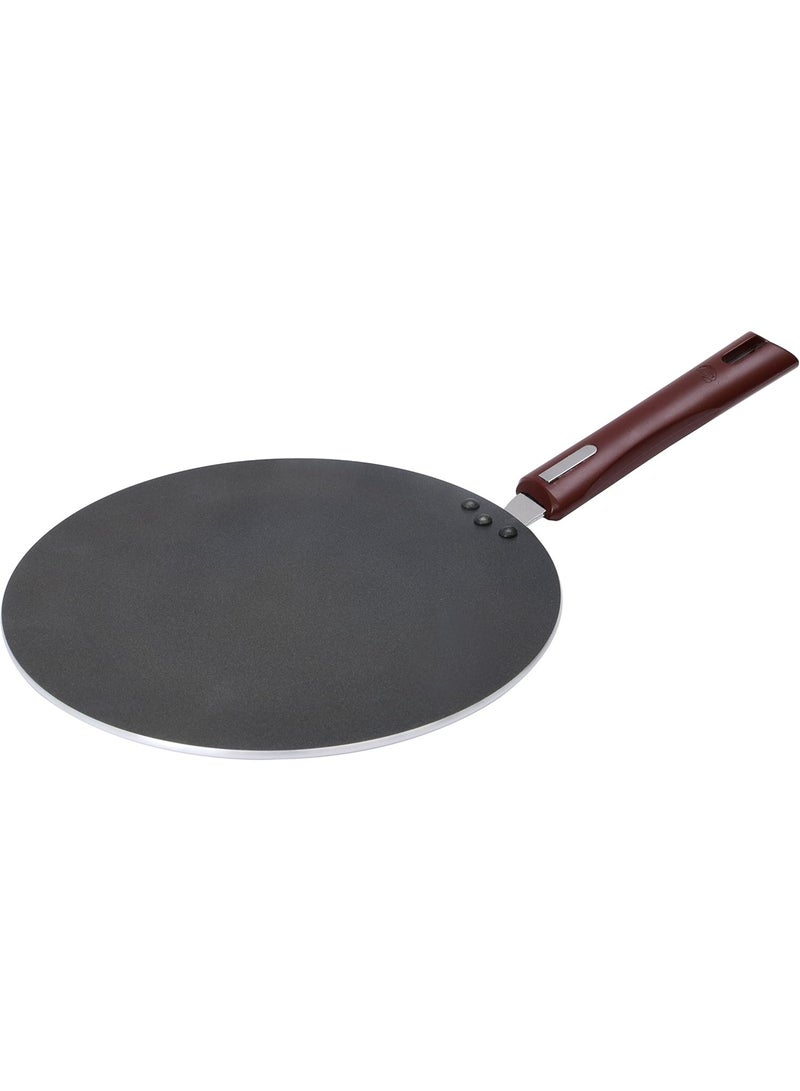 NIRLEP IJFT 27 by Bajaj Electricals Selec+ J Class Aluminium 27 Cm Non Stick Induction Flat Tawa, 5 mm, Maroon - Image 1