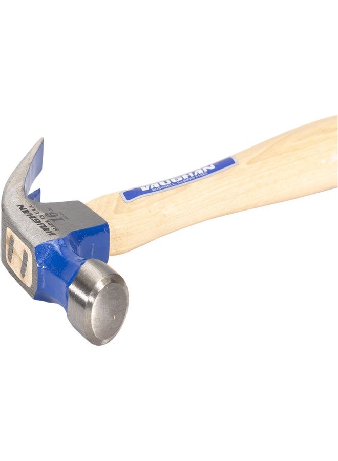 VAUGHAN Curved Claw Nail Hammer, Hickory Handle, 16 oz, Made In The USA, DO16, VN11403 - Image 3