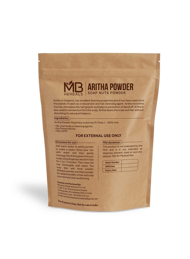 مسحوق أريثا 8 أونصة | 227 جرام | مسحوق جوز الصابون النقي بنسبة 100% والمزروع عضويًا (مصنوع في البرية) | شامبو وبلسم طبيعي للشعر | سابيندوس موكوروسي - Image 2