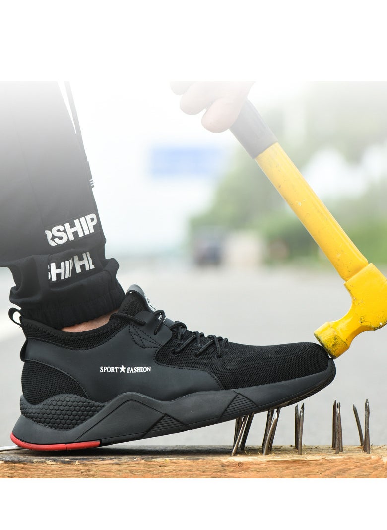 Verci - Steel Toe Sneakers for Men Comfortable Safety Shoes Non Slip Steel Toe Shoes Warehouse Industry Contstruction Lightweight Puncture Proof Breathable Mens Women Work Shoes Breathable Safety Vests(41 EUR) - Image 1