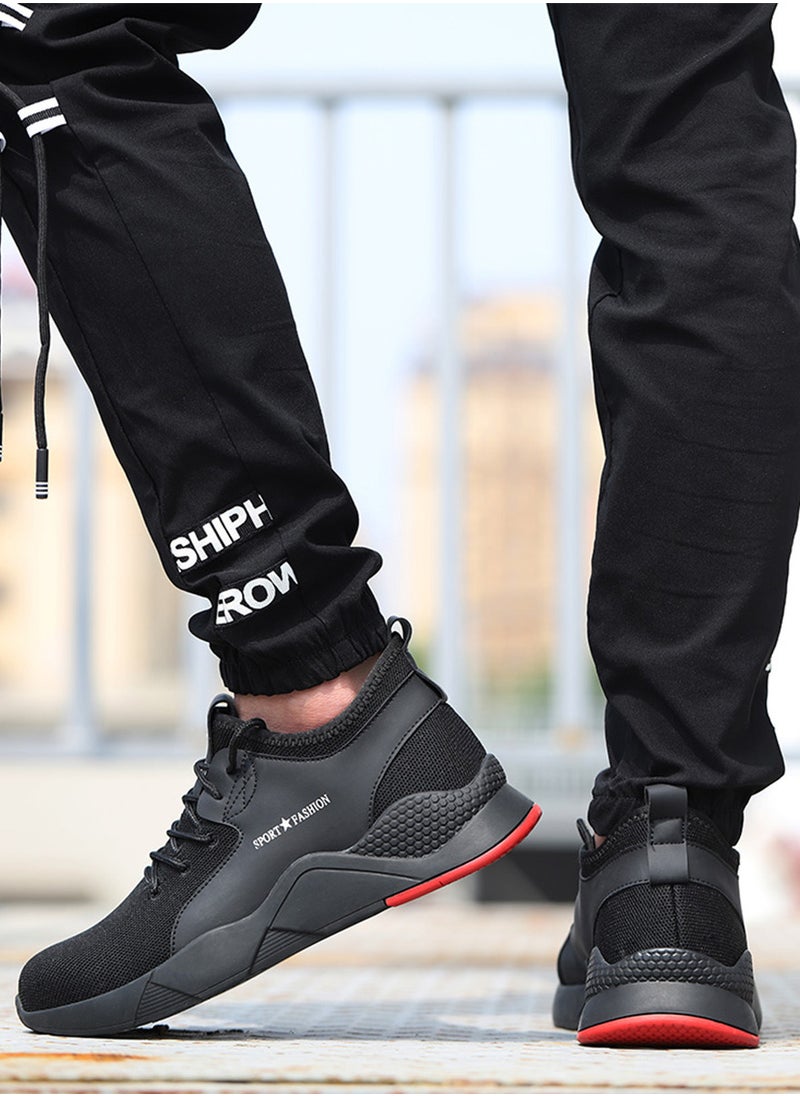 Verci - Steel Toe Sneakers for Men Comfortable Safety Shoes Non Slip Steel Toe Shoes Warehouse Industry Contstruction Lightweight Puncture Proof Breathable Mens Women Work Shoes Breathable Safety Vests(41 EUR) - Image 1