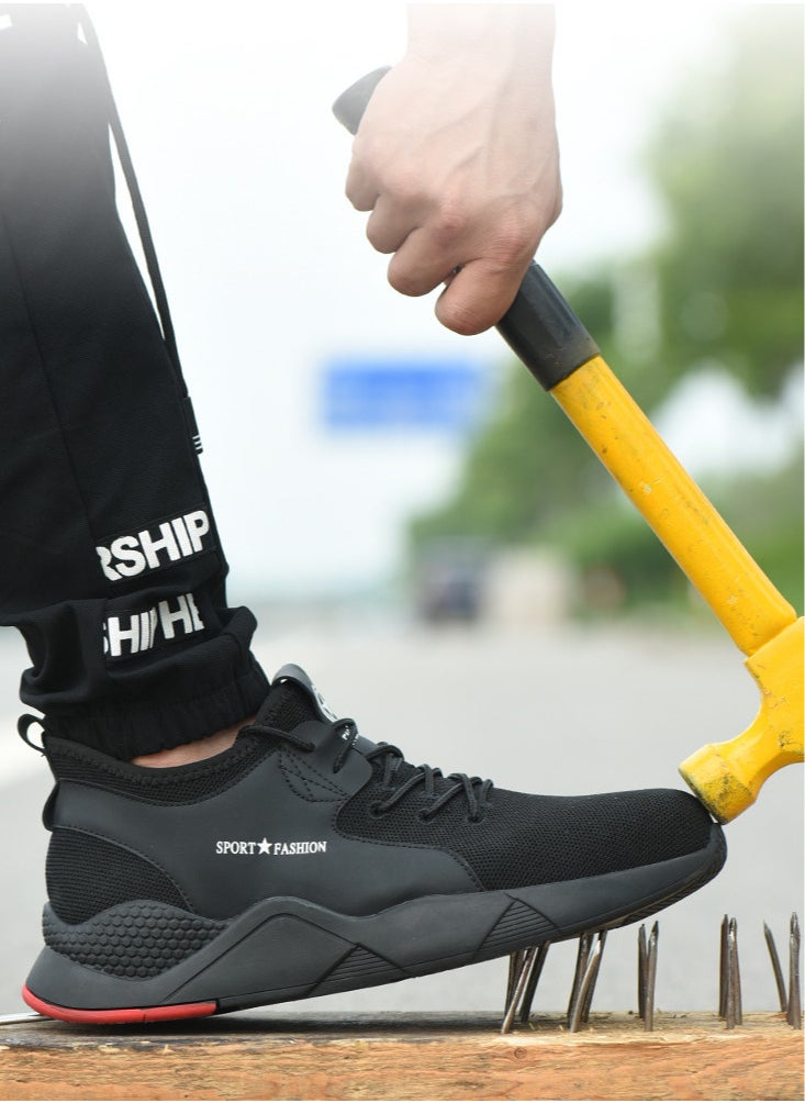 Verci - Steel Toe Sneakers for Men Comfortable Safety Shoes Non Slip Steel Toe Shoes Warehouse Industry Contstruction Lightweight Puncture Proof Breathable Mens Women Work Shoes Breathable Safety Vests(41 EUR) - Image 1