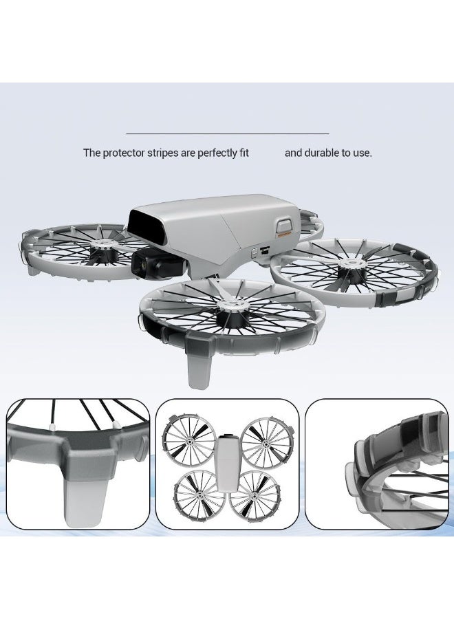Propeller Guard Protective Bumper Ring for DJI flip, Propellers Bezel Anti-scratch Drone Accessories, Anti-Collision Prop Bumper Blades Ring Impact Protectors, Black - Image 5